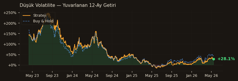 Düşük Volatilite rolling 12m